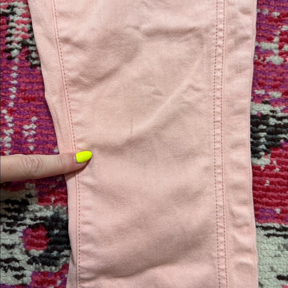 Pilcro and the Letterpress Light Pink Orange Crop Jeans Anthropologie size 27 - Picture 7 of 12